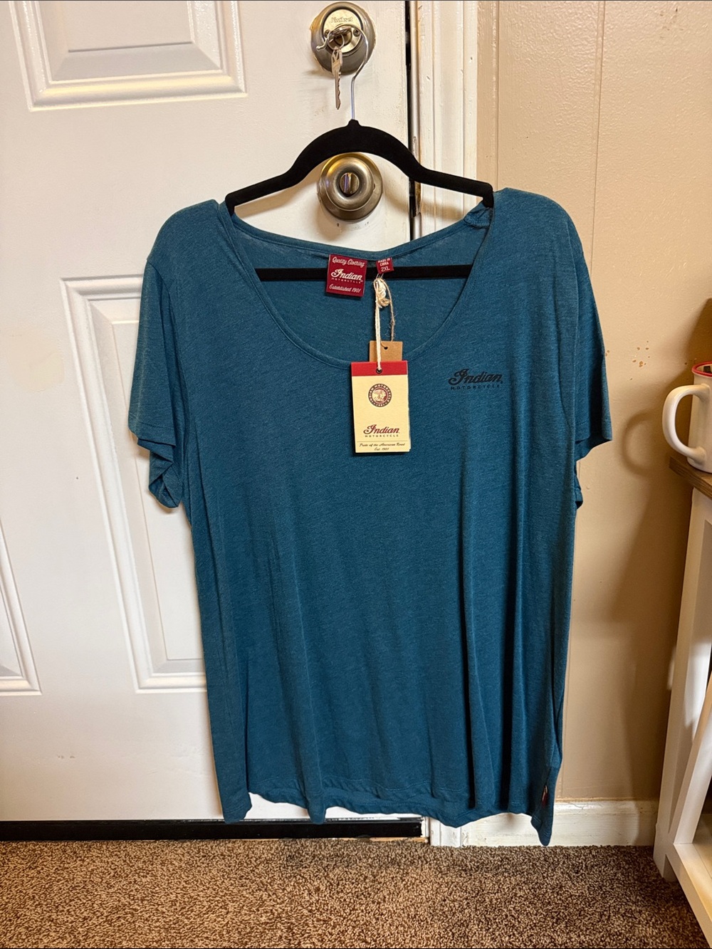 Indian Motorcycle Women's Teal Scoop Neck Tee